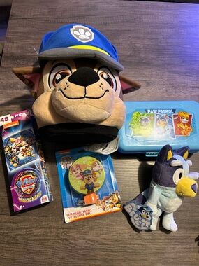 Paw Patrol Chase Plush Hat and Matching Blue Accessories Set